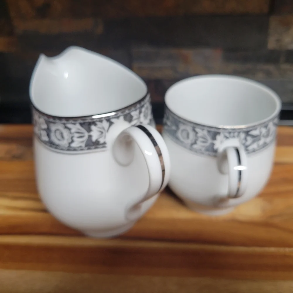 Sango china Japan Navarro 6283‎ creamer and cup